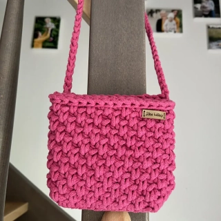 Dětská kabelka tmavě růžová